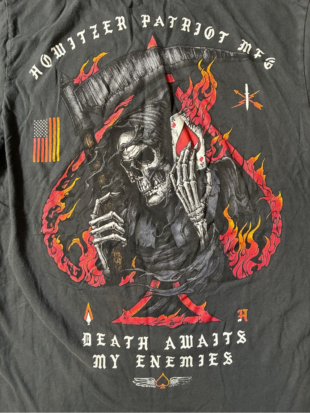 Howitzer Fire Dealer Grim Reaper Graphic Tee Men's Medium